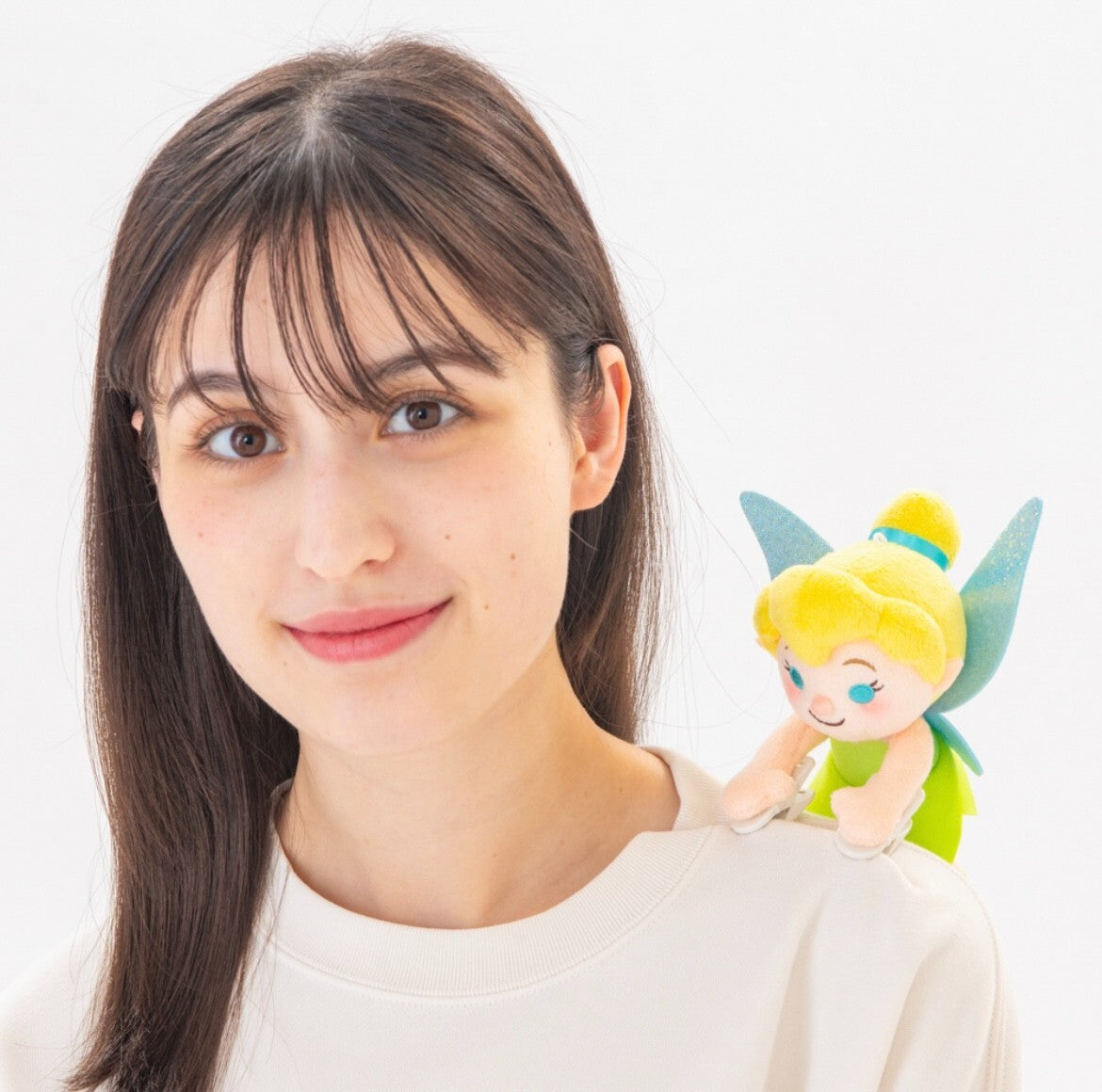Japan Tokyo Disney Resort Peter Pan Tinkerbell Plush Shoulder Clip Keychain