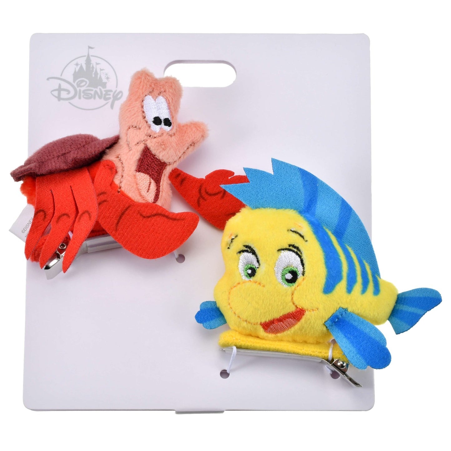 Japan Tokyo Disney Store Flounder Sebastian Hair Clip Costume Accessories Ariel