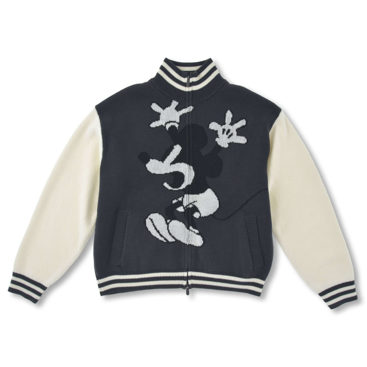 Japan Tokyo Disney Store Mickey Knit Blouson XL The Skeleton Dance Haunted House