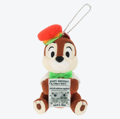 Japan Tokyo Disney Resort Chip Dale Plush Keychain Sets Happy Birthday 2026