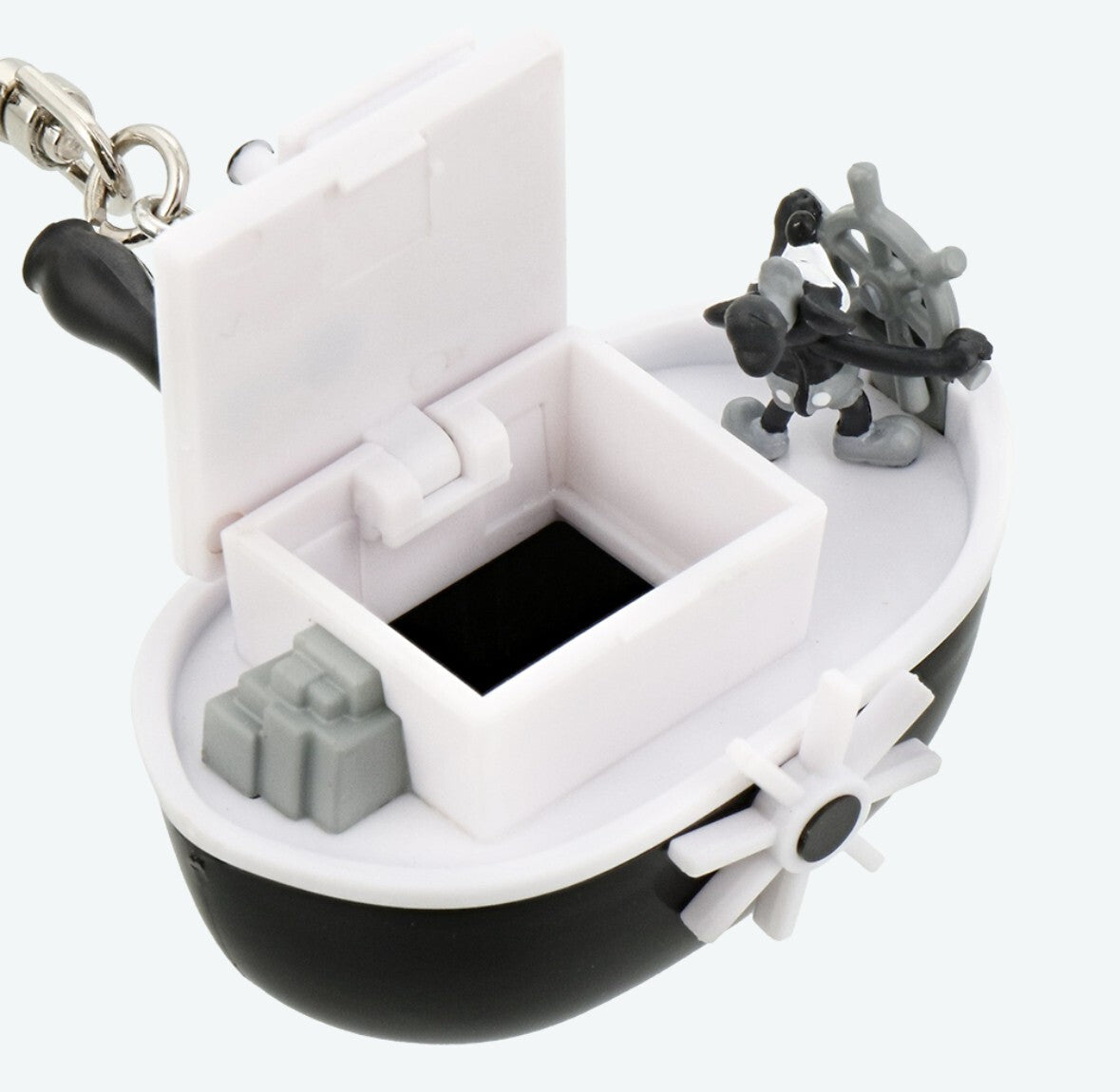 Japan Tokyo Disney Resort Popcorn Bucket Keychain Steamboat Willie Mickey