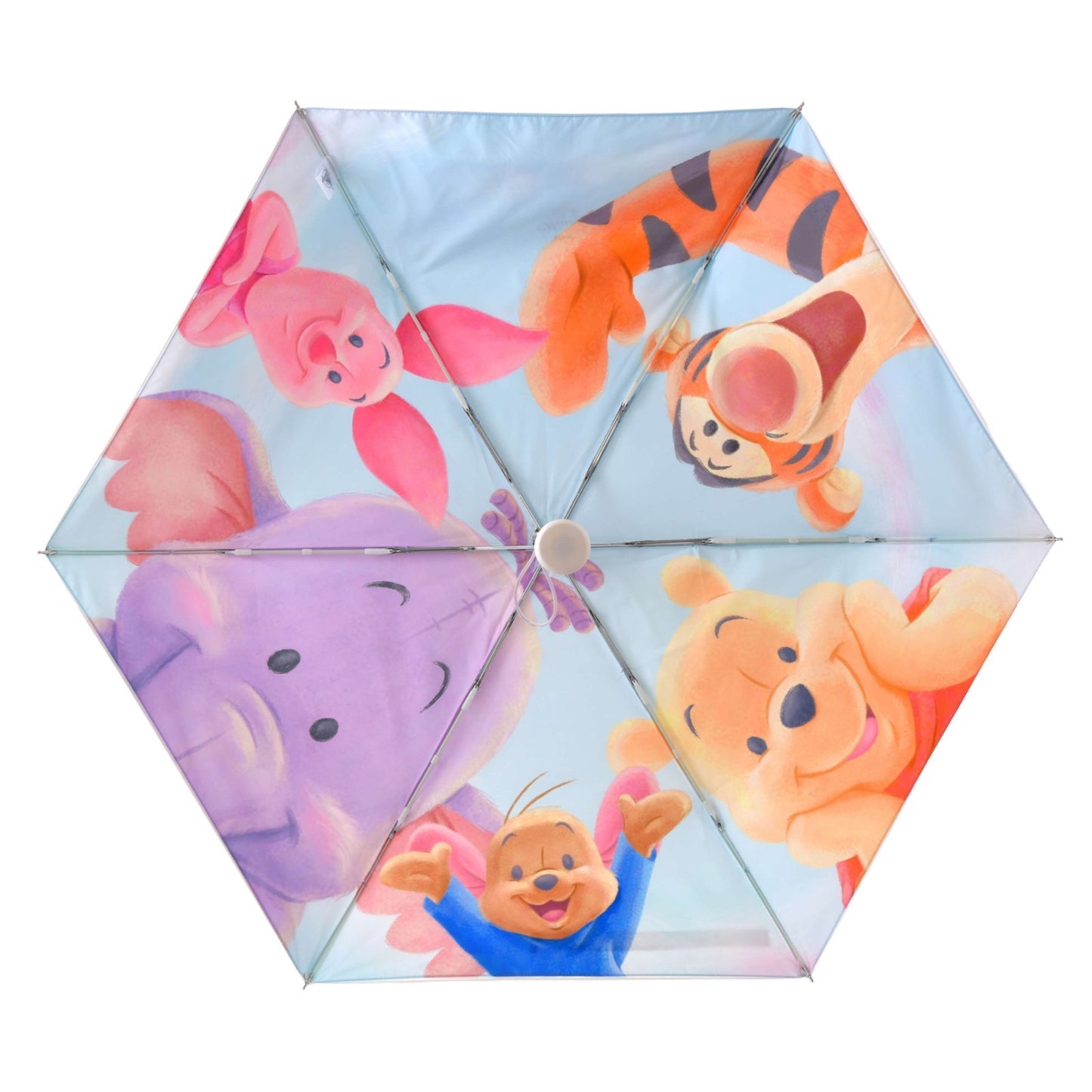 Japan Tokyo Disney Store Pooh Foldable Umbrella Sun Rain with Pouch Roo & Lumpy