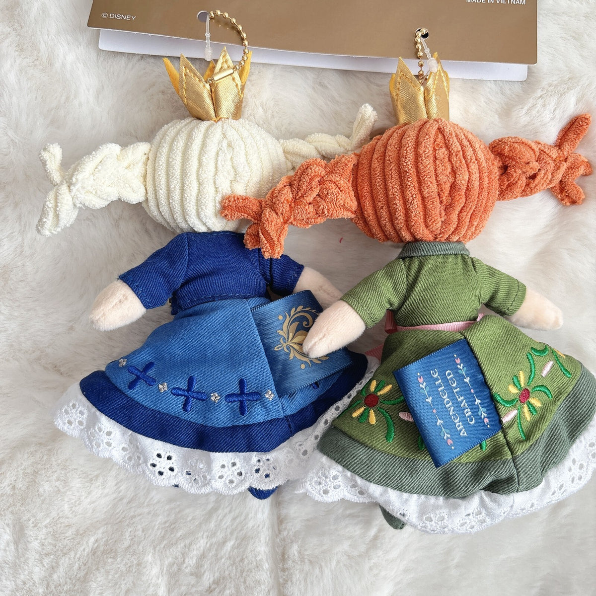 Japan Tokyo Disney Resort Plush Toy Charm Set Frozen Fantasy Springs Keychain