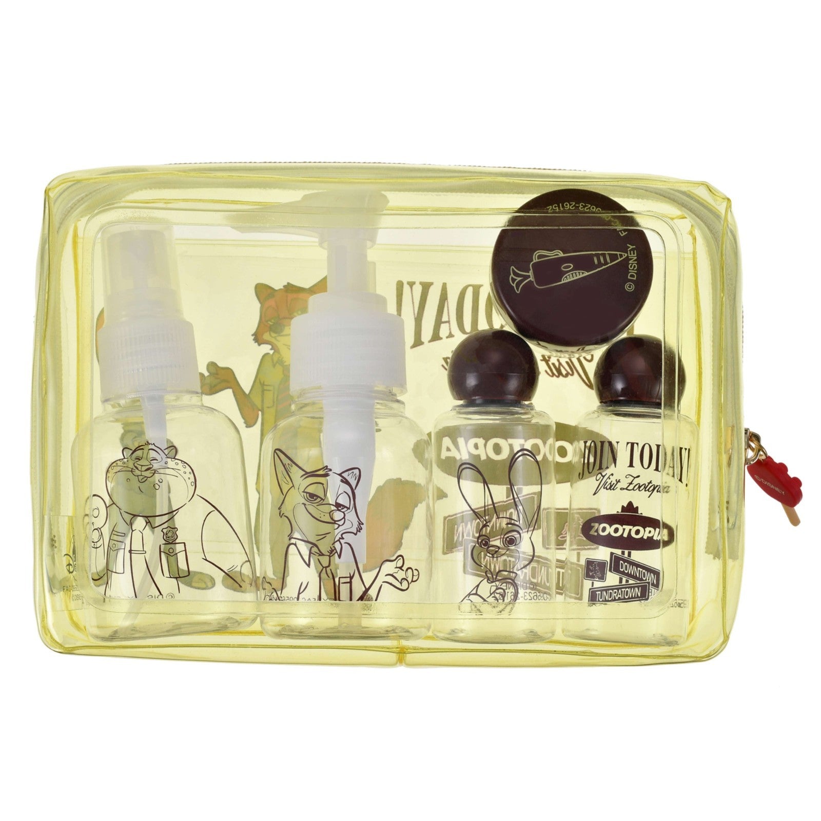 Japan Tokyo Disney Store ZOOTOPIA TRAVEL Bottle & Case Set with Pouch