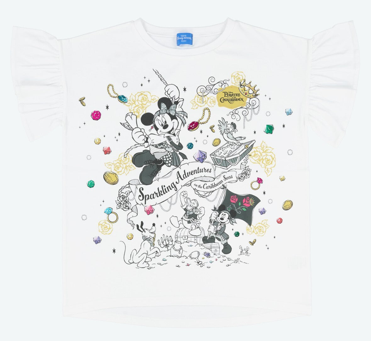 Japan Tokyo Disney Resort Pirates of the Caribbean Minnie T-Shirt Ladies M-L