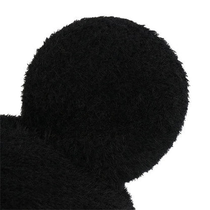 Japan Tokyo Disney Resort Hat Fluffy Black  Hat Ears Headband Mickey