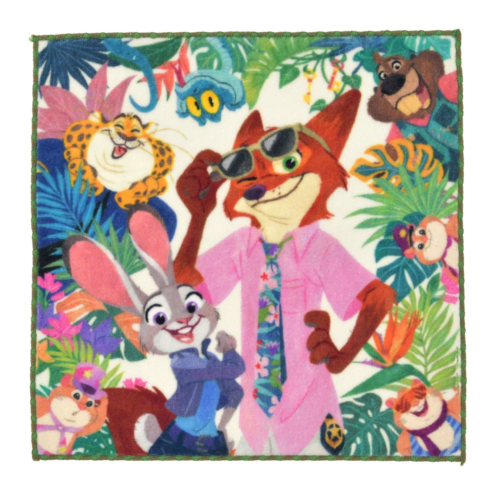 Japan Tokyo Disney Store Zootopia 2 Mini Towel TROPICAL ZOOTOPIA
