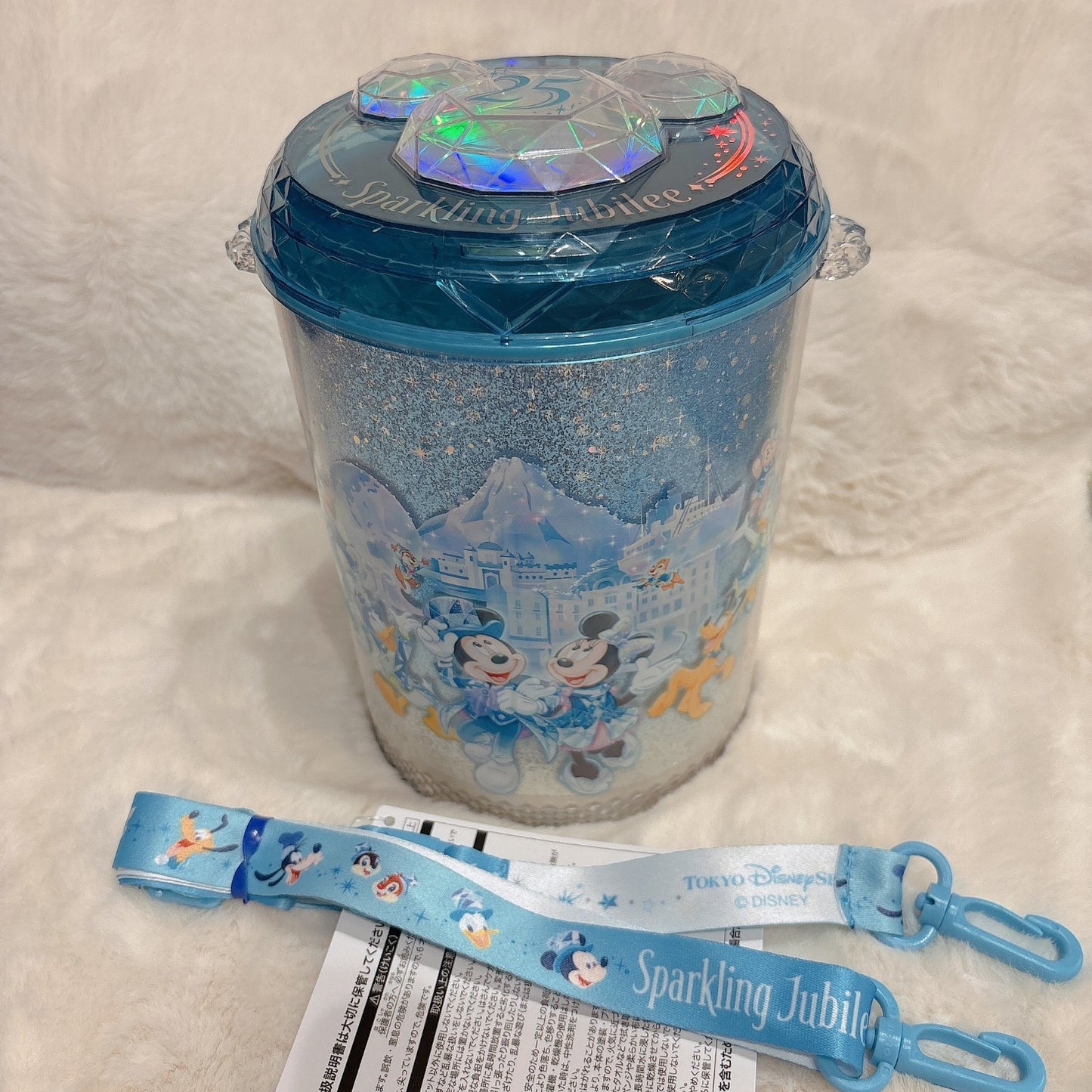 Japan Tokyo Disney Resort Mickey Souvenir Sparkling Jubilee Popcorn Bucket 25th