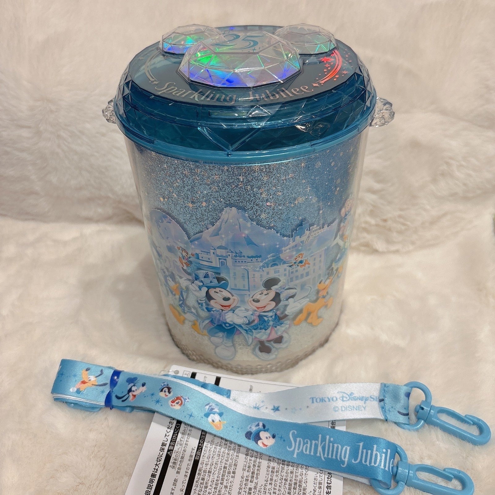Japan Tokyo Disney Resort Mickey Souvenir Sparkling Jubilee Popcorn Bucket 25th