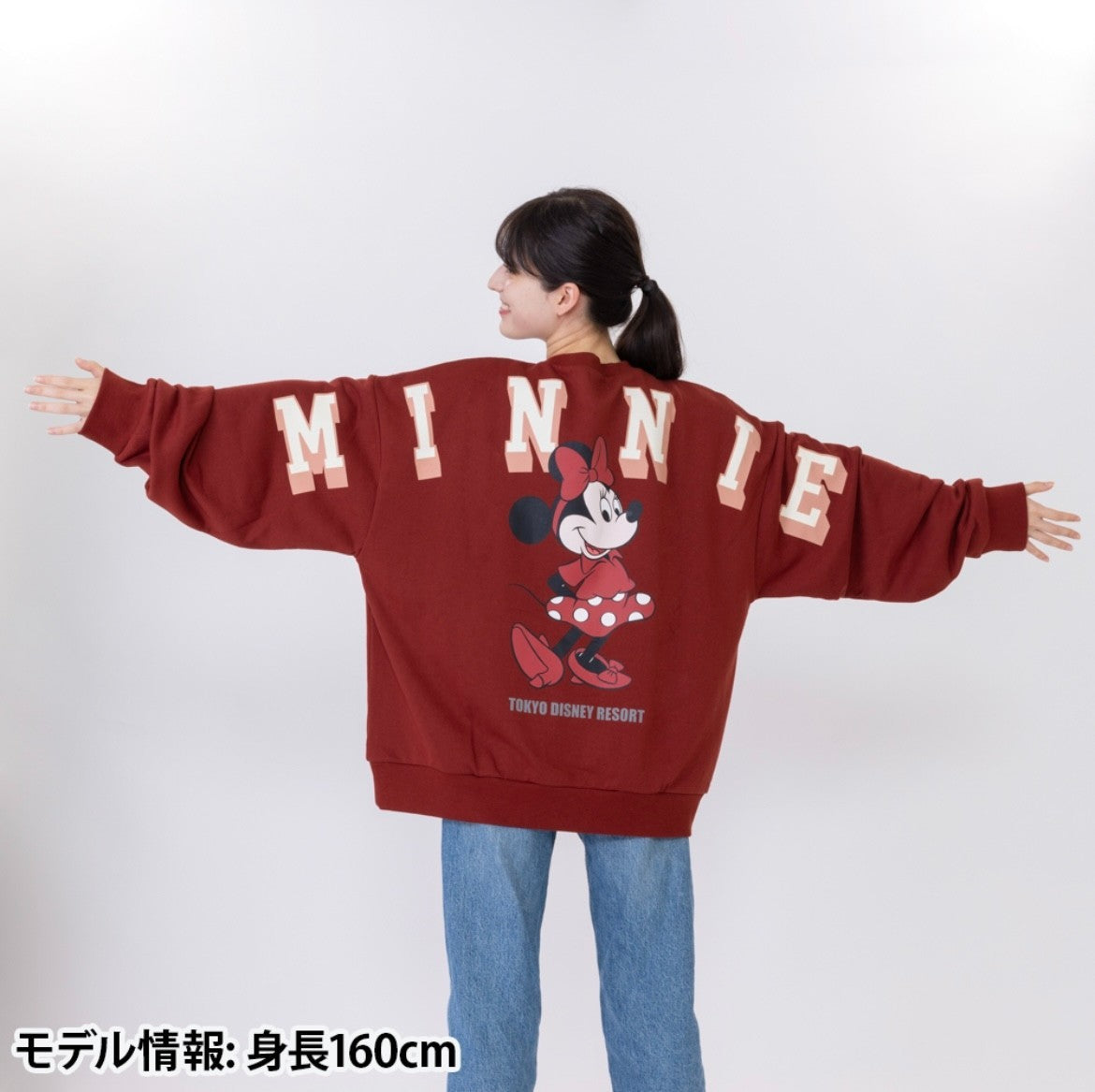 Japan Tokyo Disney Resort Minnie Mouse Sweatshirt Long sleeve 2025