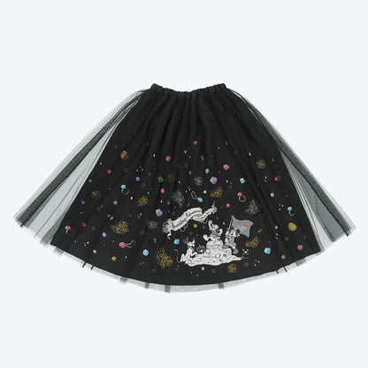 Japan Tokyo Disney Resort Mickey Mouse & Friends Black Tulle Skirt Free Limited