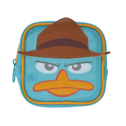 Japan Tokyo Disney Store Agent P Pouch Square Mesh Face