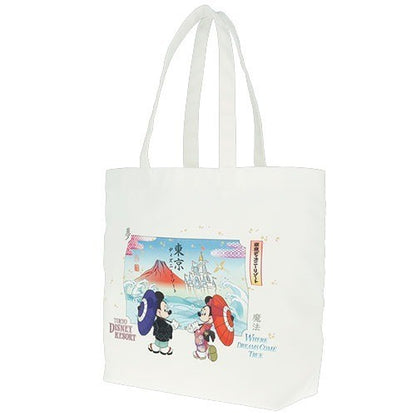 Japan Tokyo Disney Resort Mickey Minnie Mouse Kimono Tote bag
