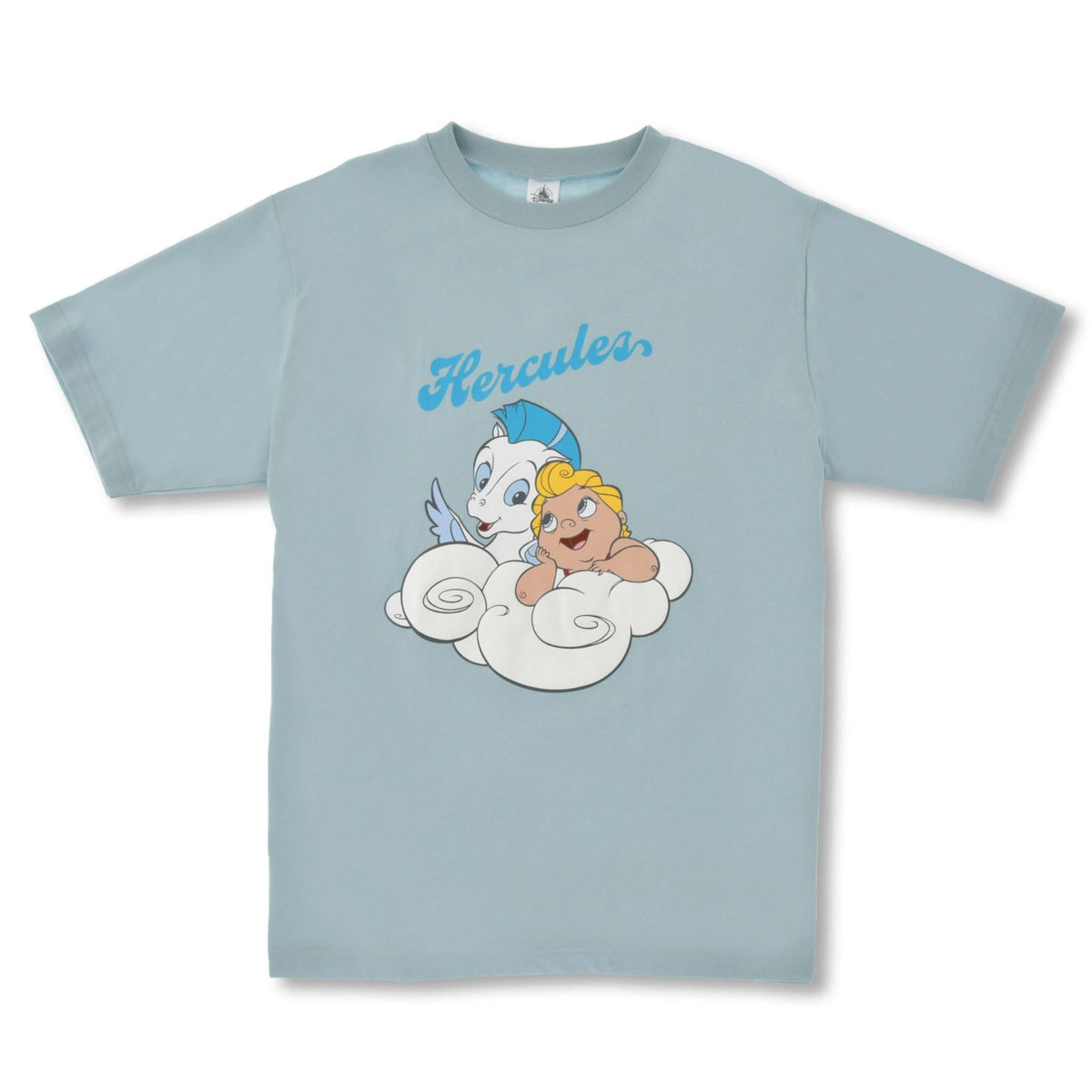 Japan Tokyo Disney Store Hercules & Pegasus Short-Sleeve T-Shirt Blue Collection