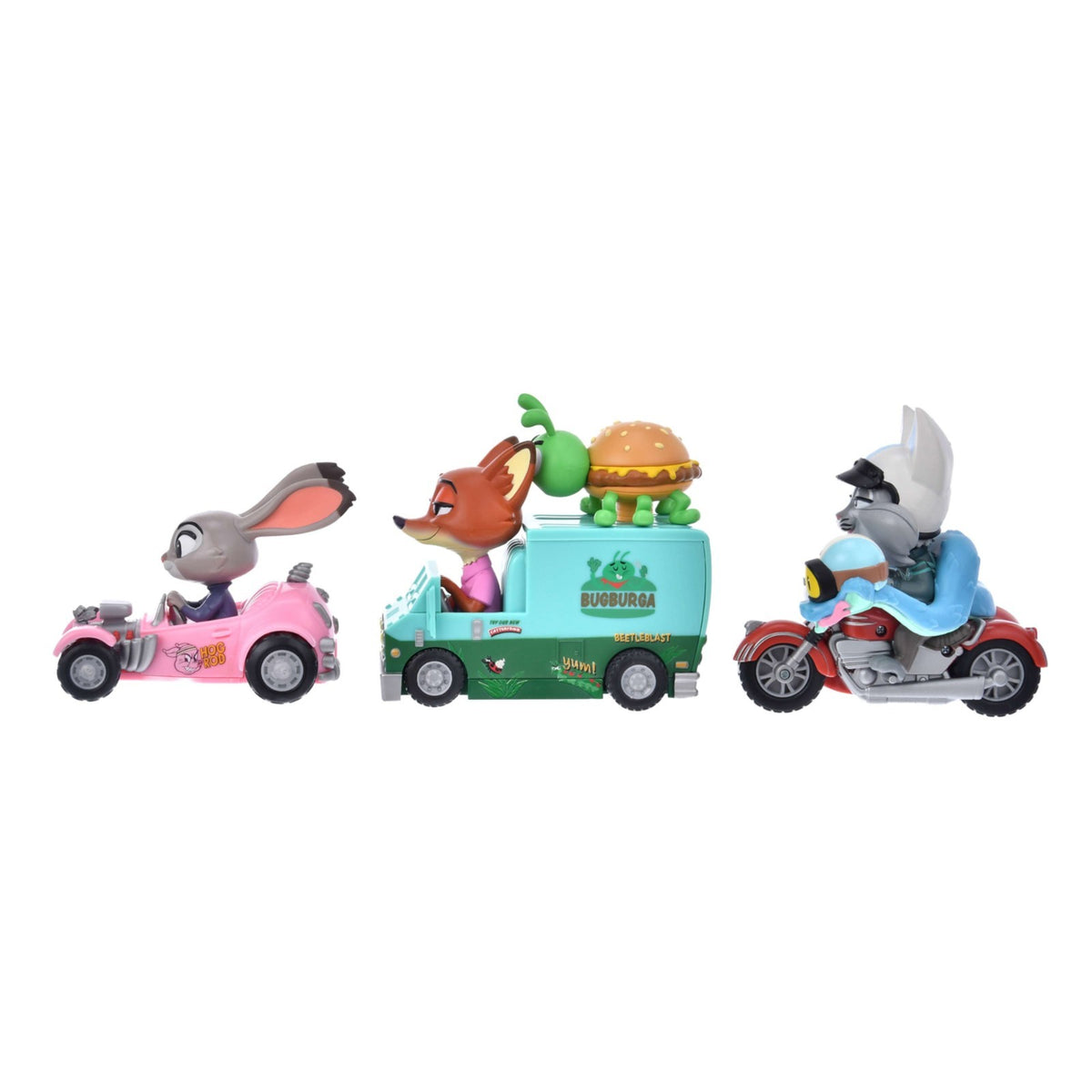 Japan Tokyo Disney Store Zootopia 2 Pull-Back Car Set Stunt Car
