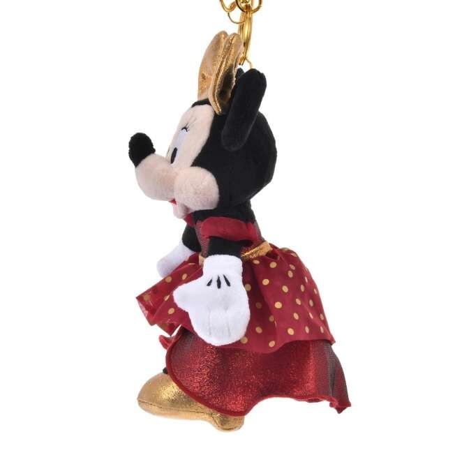 '+ Japan Tokyo Disney Store Minnie Plush Toy Keychain Resort 25th Anniversary