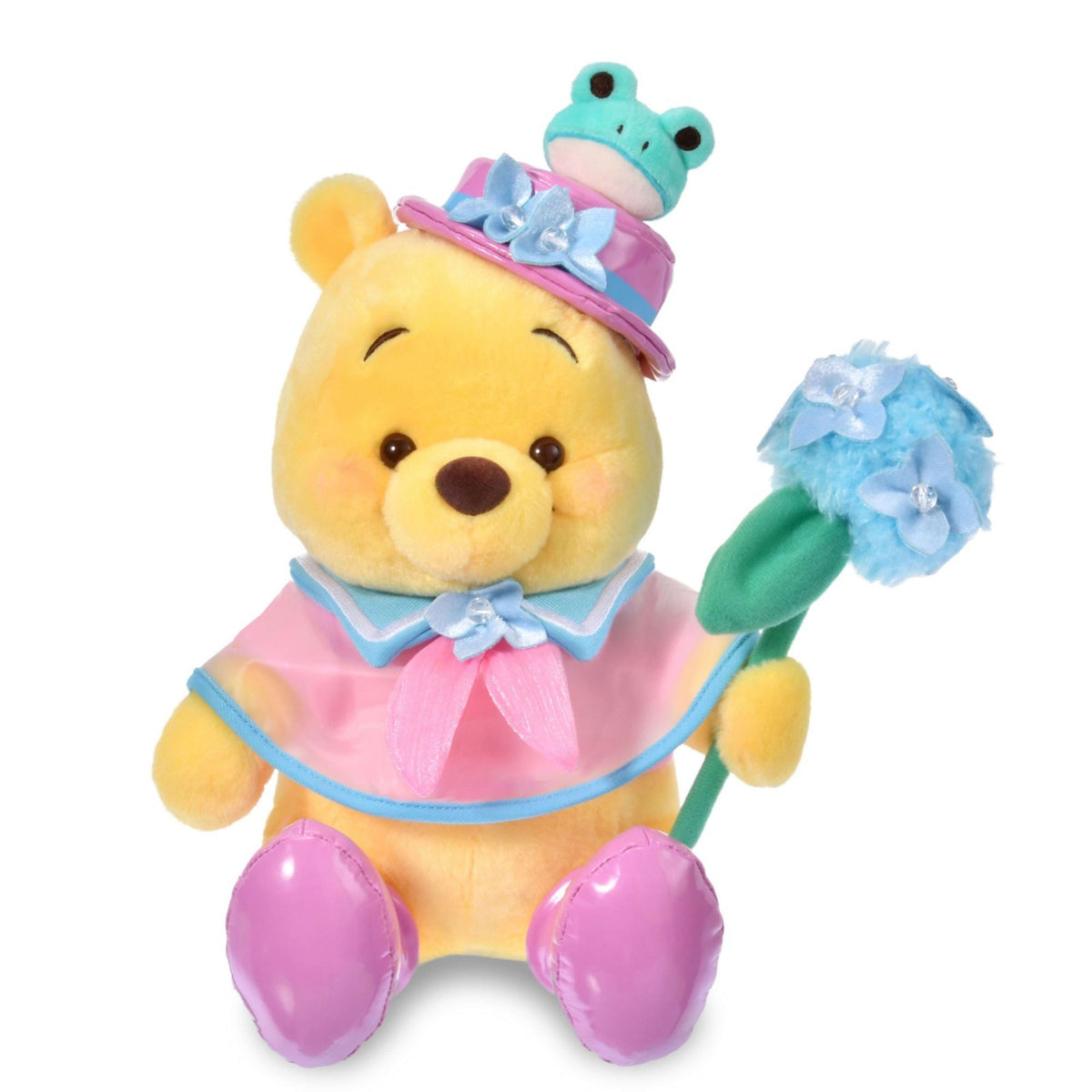 Japan Tokyo Disney Store Winnie the Pooh Plush Toy ENJOY RAIN