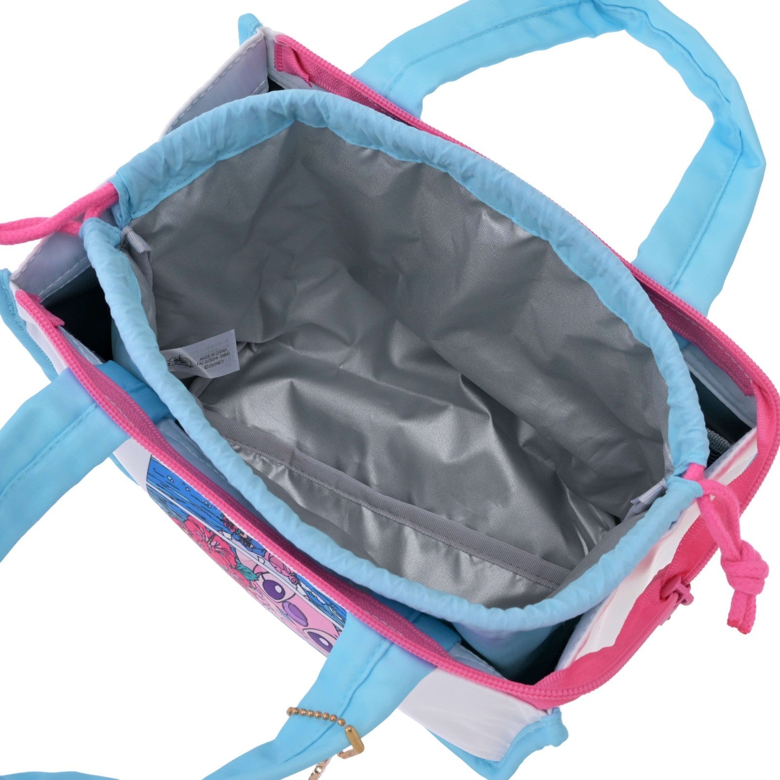 Japan Tokyo Disney Store Stitch & Angel Insulated Tote Drawstring Bag Set Charm