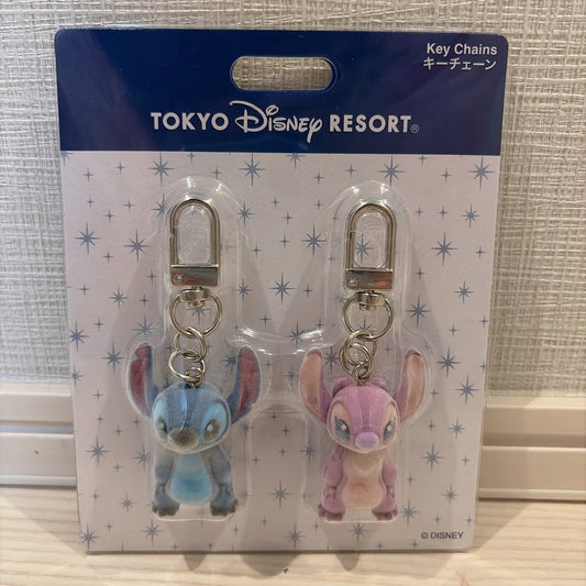 Japan Tokyo Disney Resort Stitch 626 Angel Keychain 2026 Set of 2