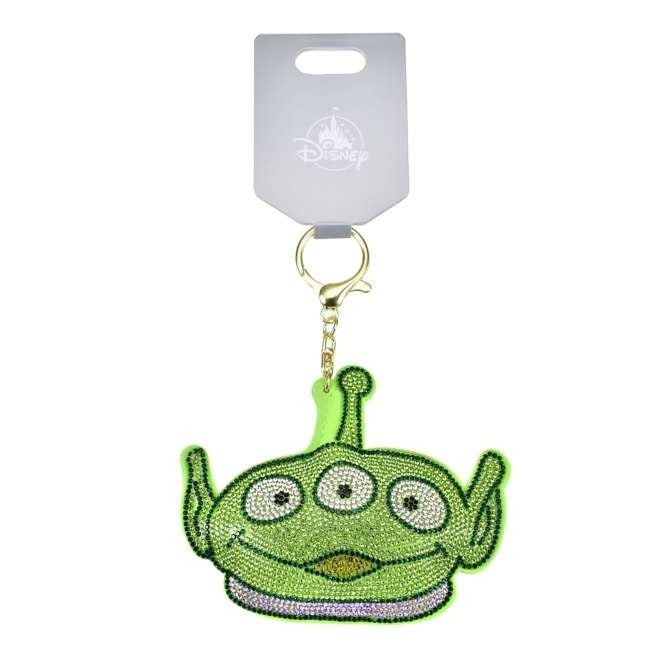 Japan Tokyo Disney Store Little Green Men Keychain Rhinestone Key chain Fes