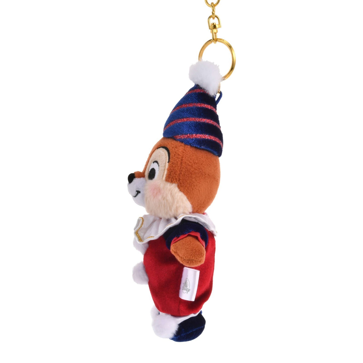 Japan Tokyo Disney Store Chip Plush Toy Keychain Pierrot Costume Chip & Dale