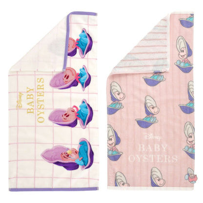 Japan Tokyo Disney Store Young Oyster & Grandma Oyster Face Towel Set Alice