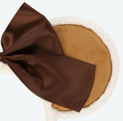 Japan Tokyo Disney Resort Ears HeadBand Hat Minnie Black Ribbon Mouton