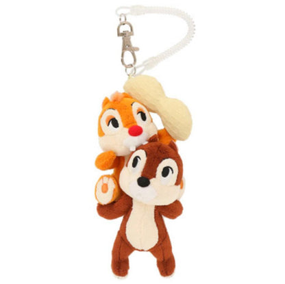 Japan Tokyo Disney Resort Plush Key Chain Charm Chip and Dale Peanuts