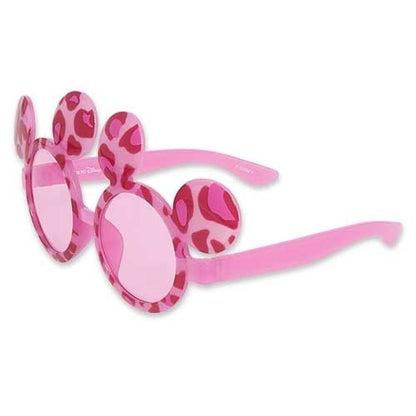 Japan Tokyo Disney Resort Mickey Fashion Glasses Pink Leopard Print Cute