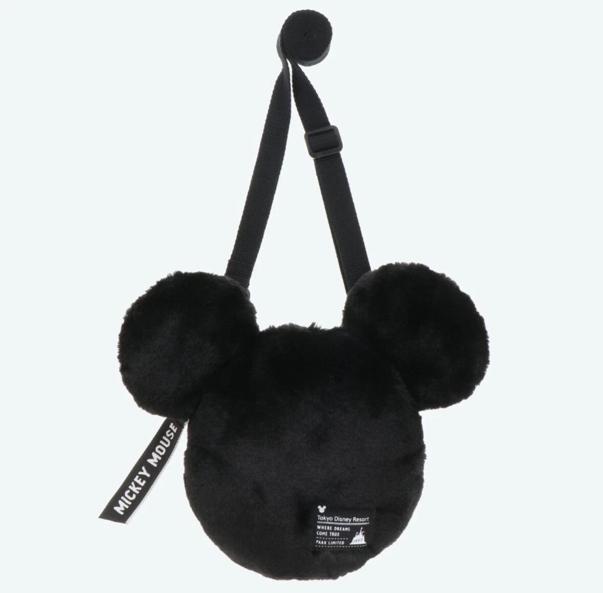Japan Tokyo Disney Resort Ears & Shoulder Bag Mickey limited Cap Hat Black