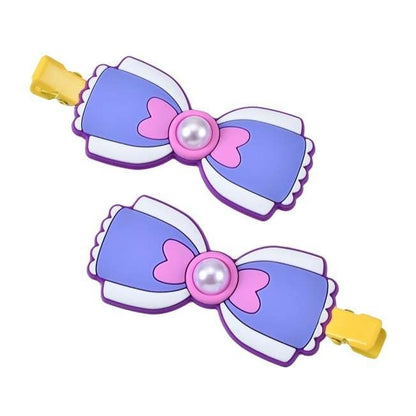 Japan Tokyo Disney Store Daisy Hair Clip Set Pearl Ribbons MAEGAMI Hair Zakka