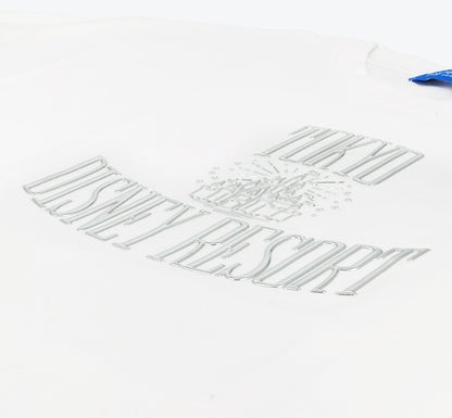 Japan Tokyo Disney Resort Logo T-Shirt Limited White Cinderella castle
