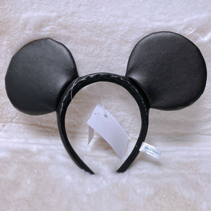 Japan Tokyo Disney Resort Store Ears HeadBand Hat Studs Star Punk Leather Mickey