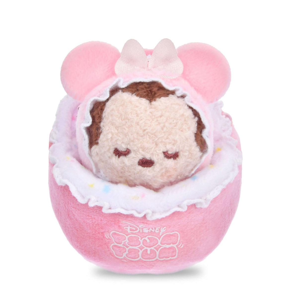 Japan Tokyo Disney Store Minnie Mouse Plush Toy Keychain Sleep TSUM TSUM
