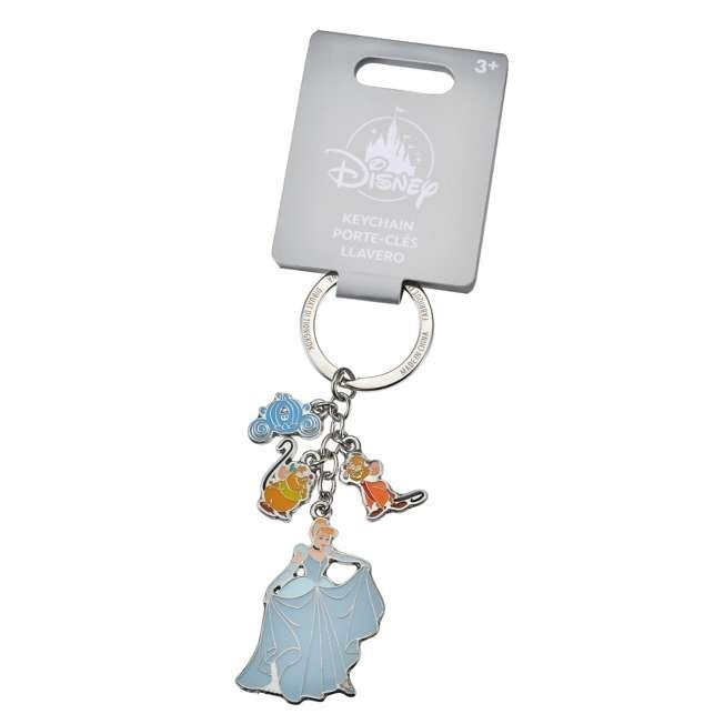 '+Japan Tokyo Disney Store Cinderella Jack & Gus Keychain Cinderella 75th