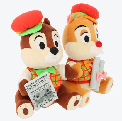 Japan Tokyo Disney Resort Chip Dale Plush Toy Sets Happy Birthday 2026