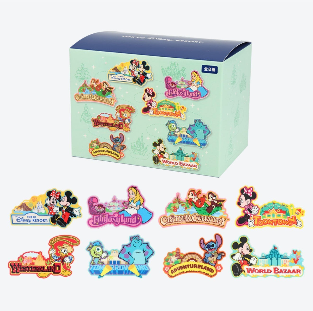 Japan Tokyo Disney Resort Land Theme Port Magnet Complete Box
