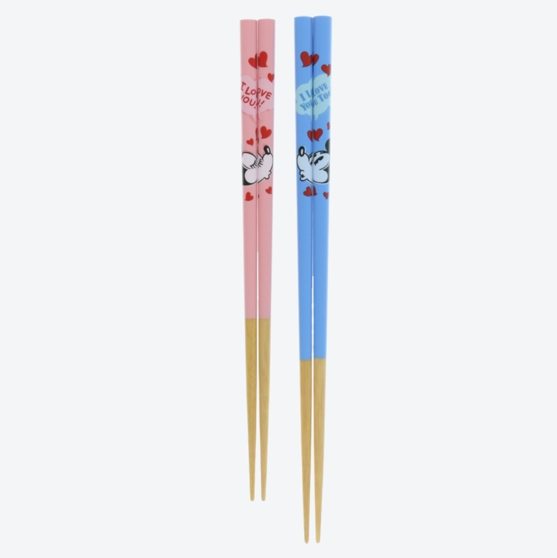 Japan Tokyo Disney Resort Chopsticks Japanese Tableware Mickey Minnie 2 Pairs