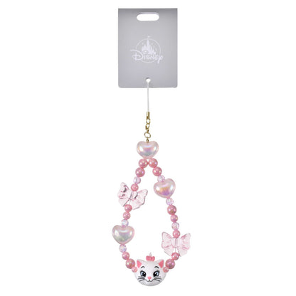 Japan Tokyo Disney Store Marie Strap Heart Ribbon Rolling Beads Hands-Free Goods