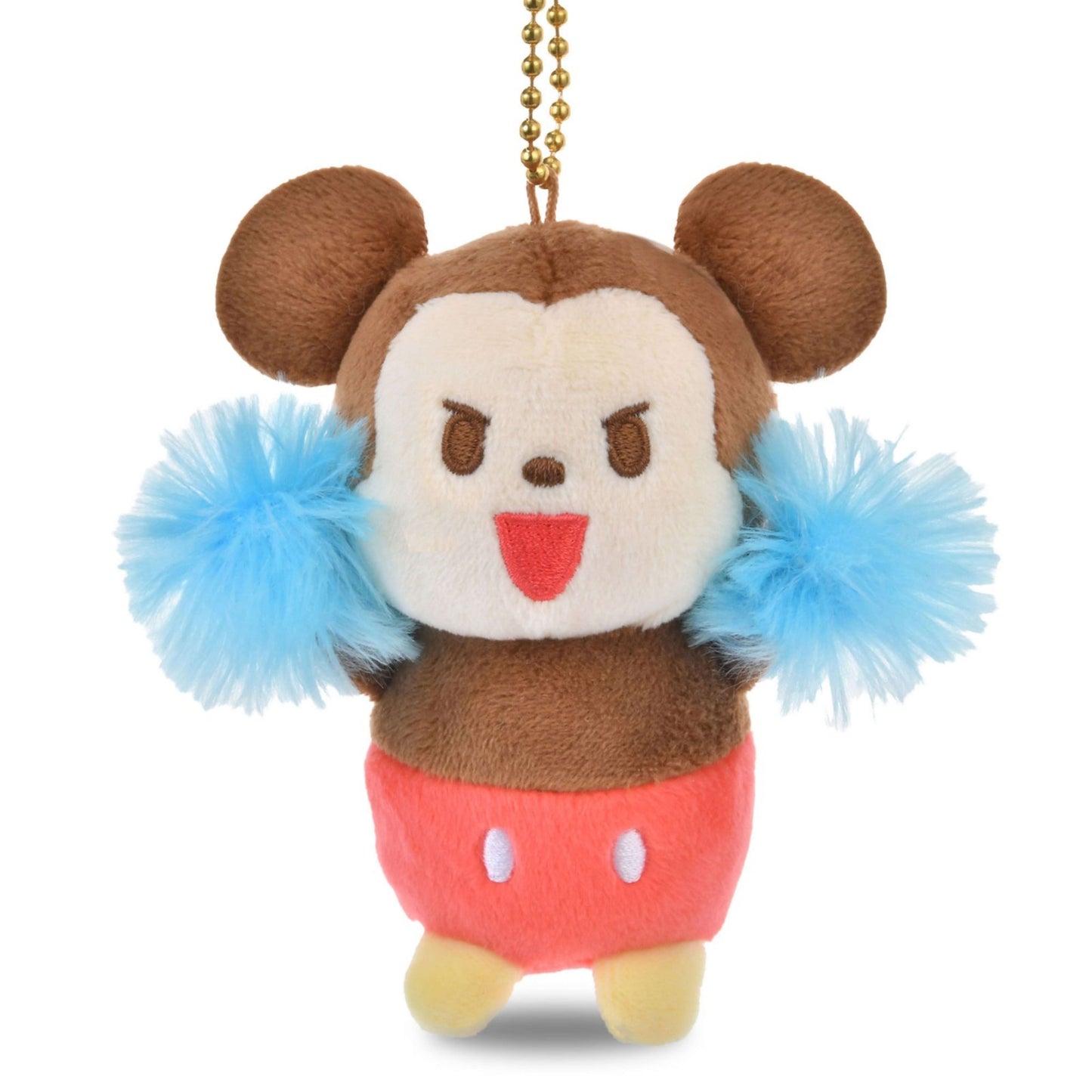 Japan Tokyo Disney Store Mickey Mouse Plush Toy Keychain Support PONPON