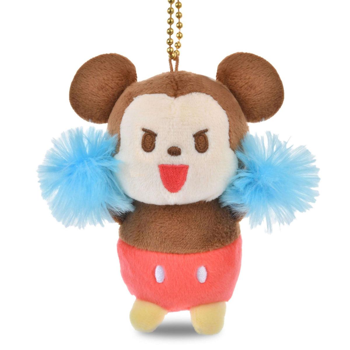 Japan Tokyo Disney Store Mickey Mouse Plush Toy Keychain Support PONPON