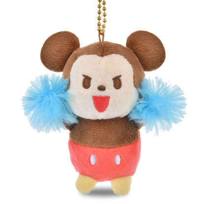 Japan Tokyo Disney Store Mickey Mouse Plush Toy Keychain Support PONPON