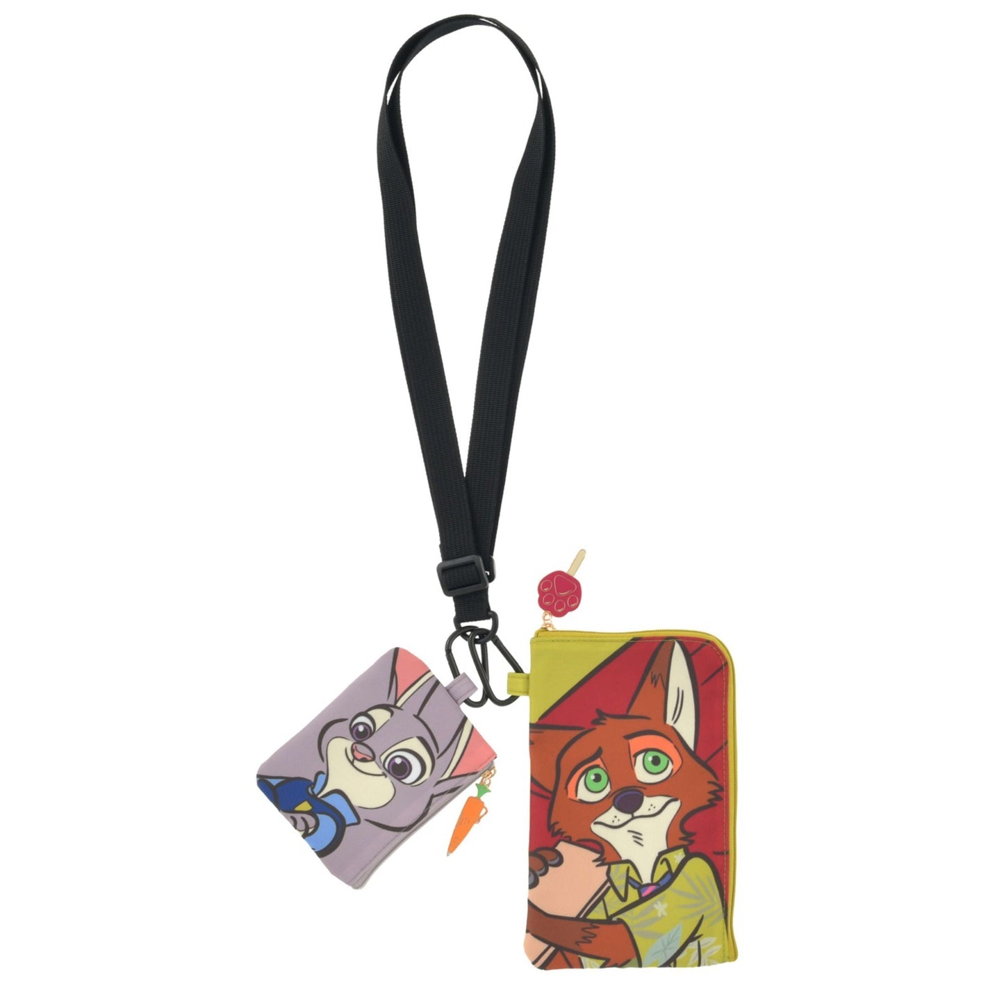 Japan Tokyo Disney Store ZOOTOPIA TRAVEL Wallet Set with Strap and Carabiner