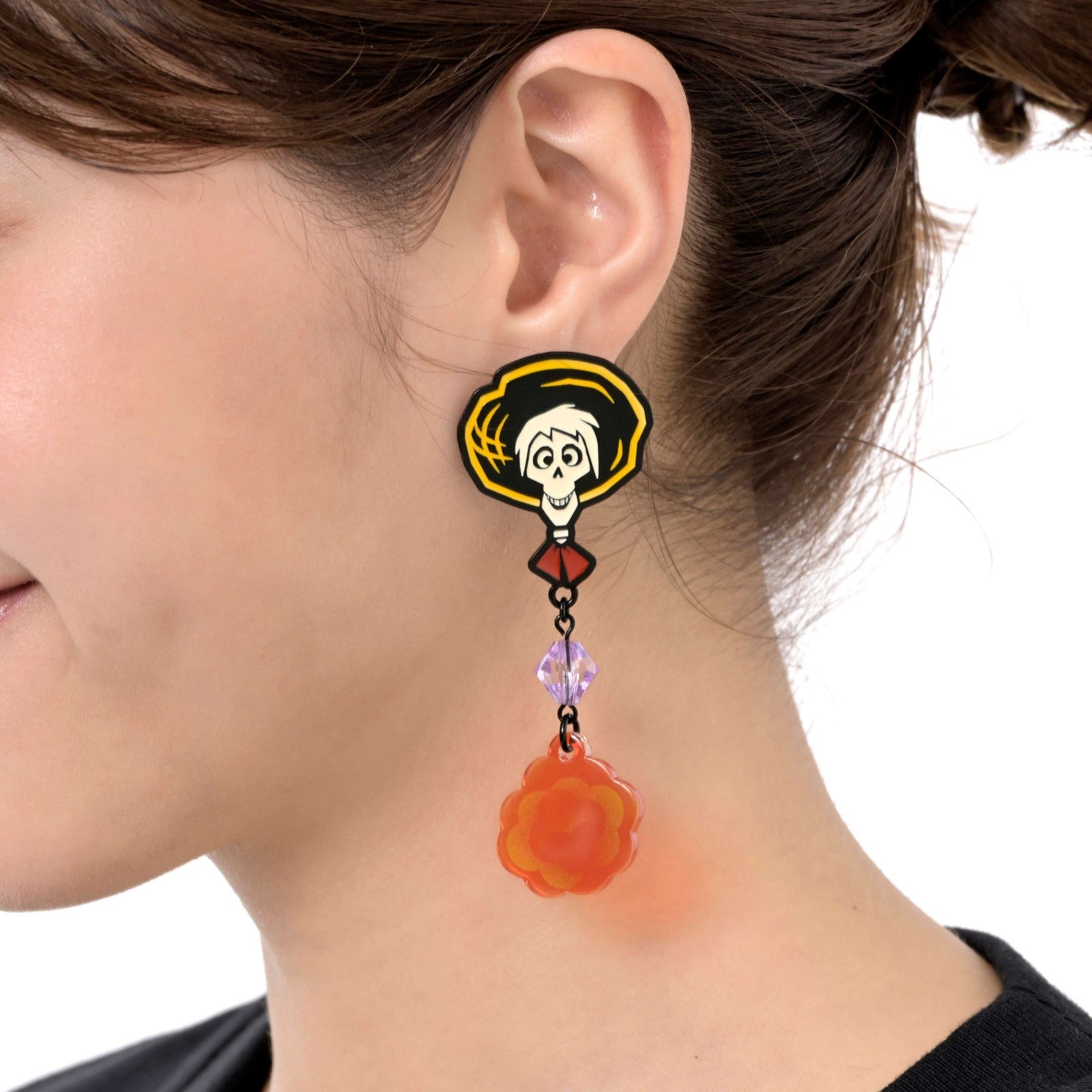 Japan Tokyo Disney Store Miguel & Hector Asymmetrical Swing Earrings Coco