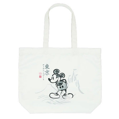 Japan Tokyo Disney Resort Mickey Mouse Ink Painting Style Tote Bag