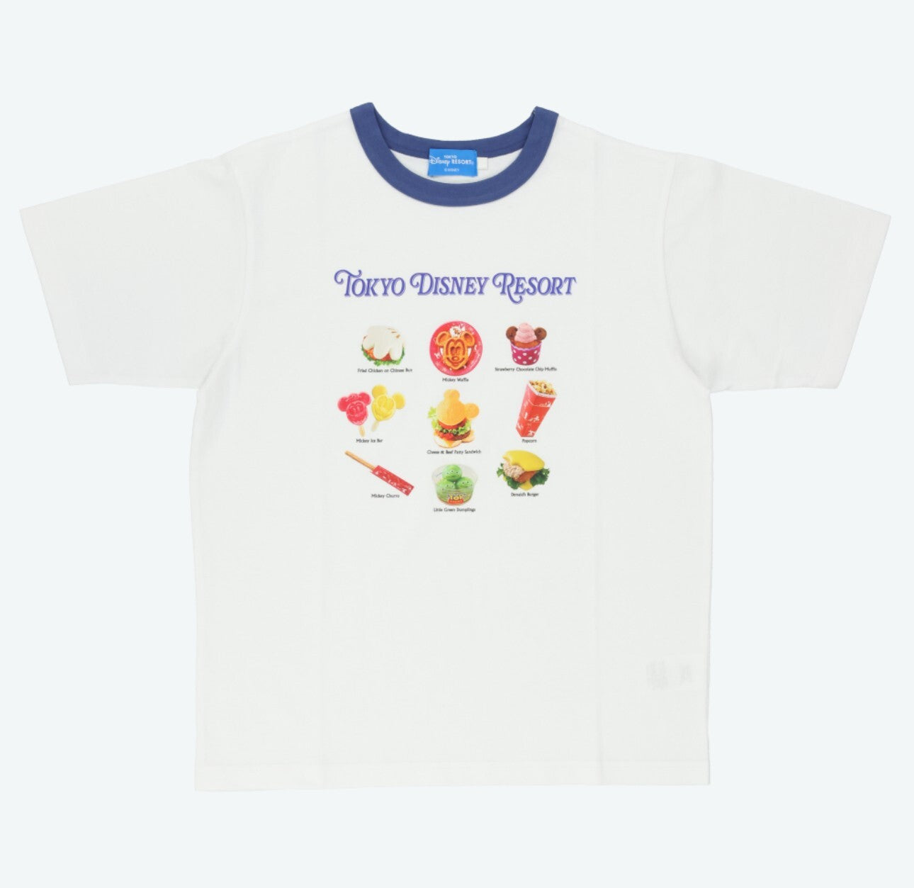 Japan Tokyo Disney Resort  T-Shirt Park Food Waffle Ice Cream Popcorn