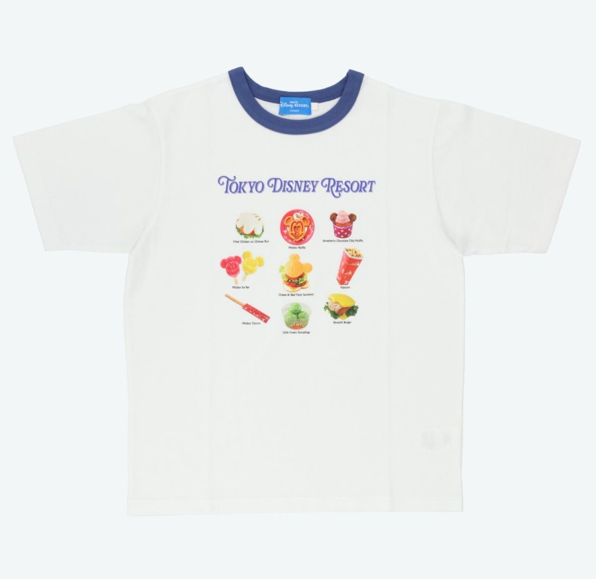 Japan Tokyo Disney Resort  T-Shirt Park Food Waffle Ice Cream Popcorn
