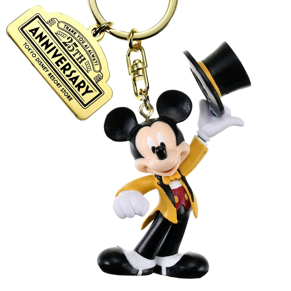 '+ Japan Tokyo Disney Store Mickey Keychain Disney Resort Store 25th Anniversary