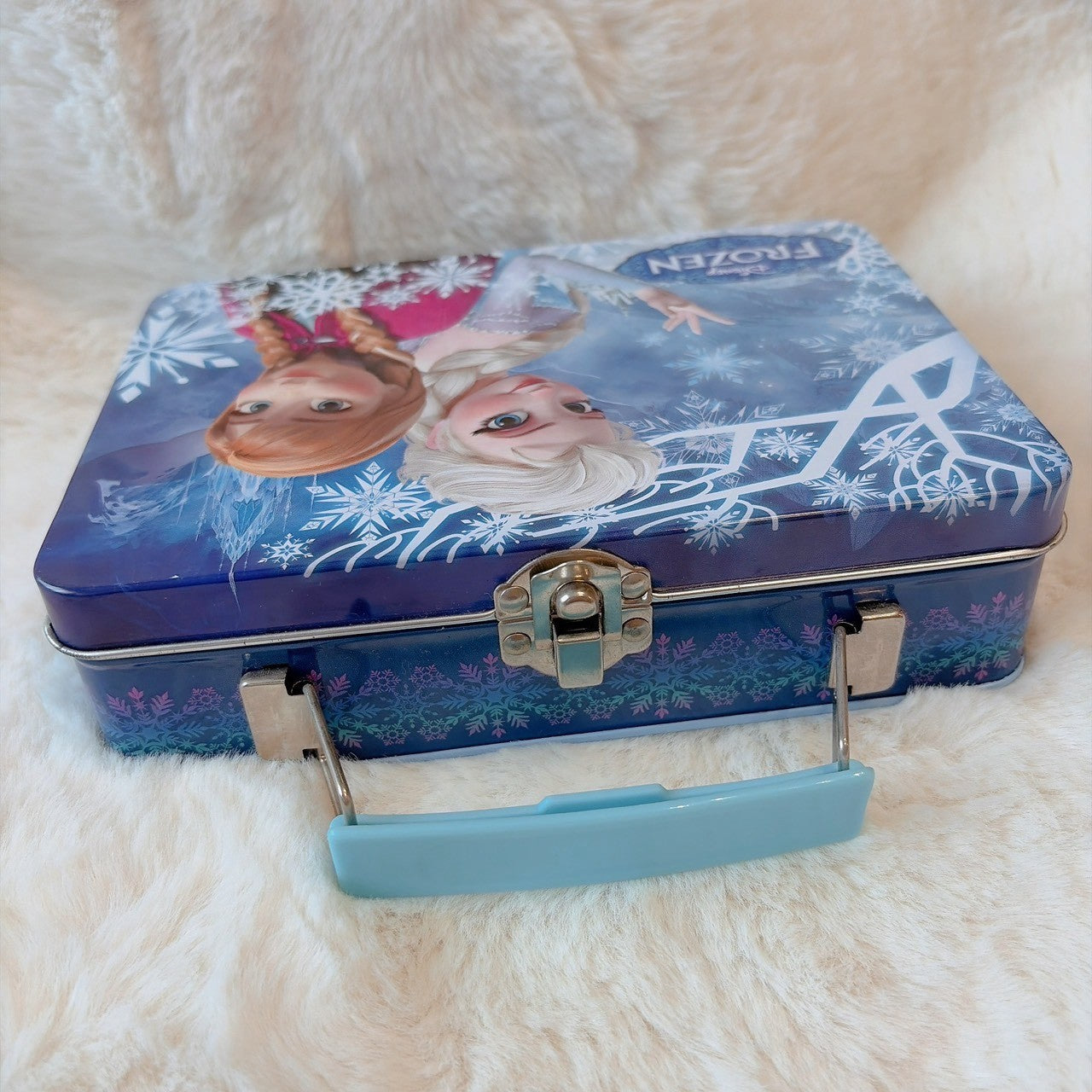 Japan Tokyo Disney Confectionery Tin Can Frozen Ana Elsa Bag