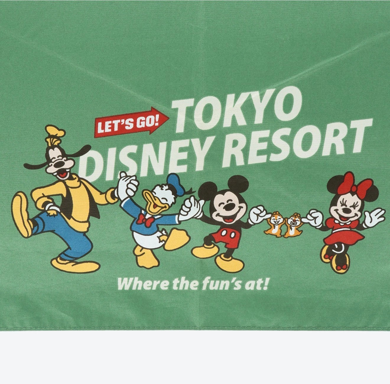 Japan Tokyo Disney Resort Sun and Rain Folding Umbrella Mickey Green